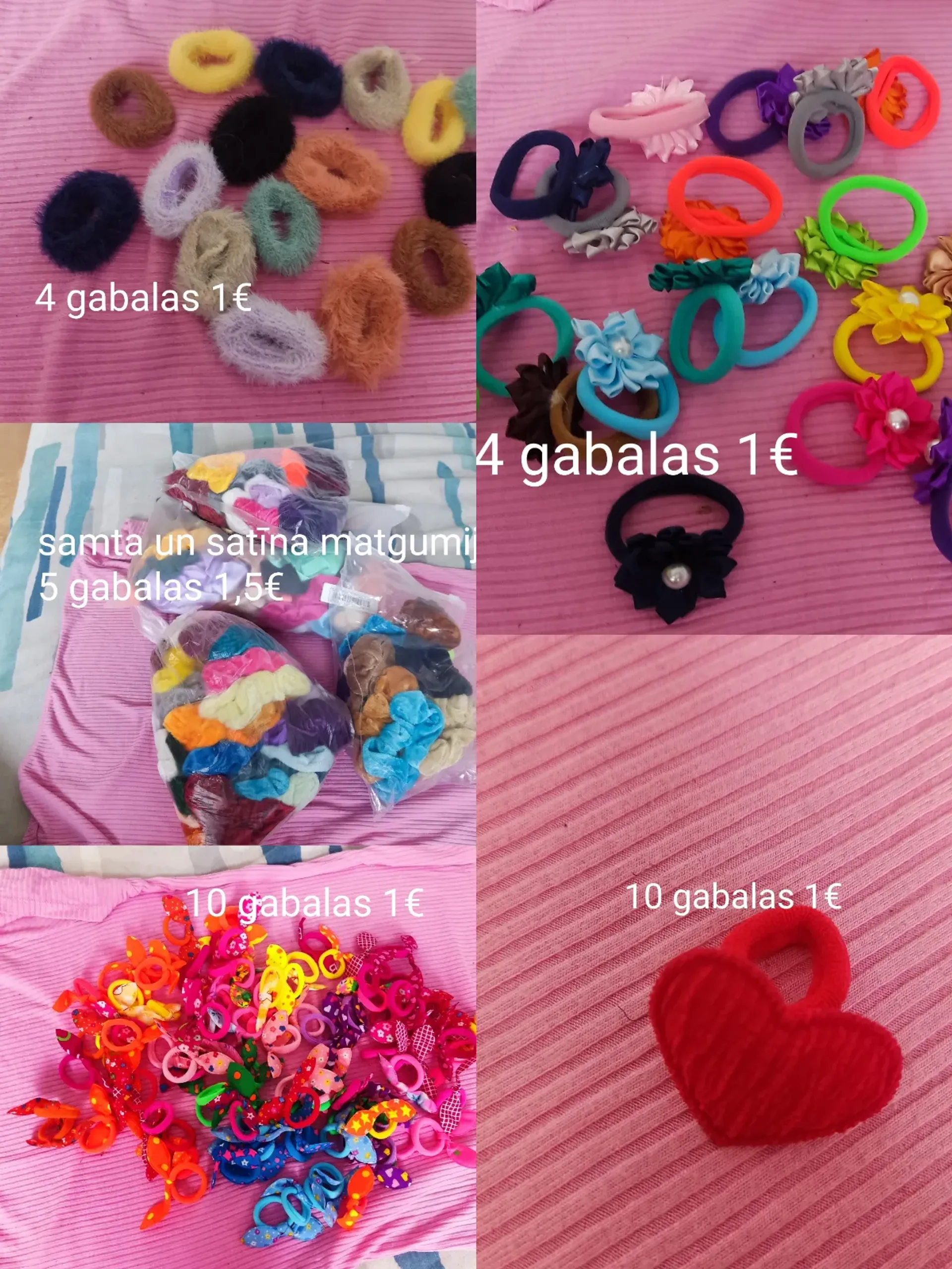 First photo of listing: Girls' hair accessories A wide range of girls' hair accessories: hair elastics, hairbands and hairpins