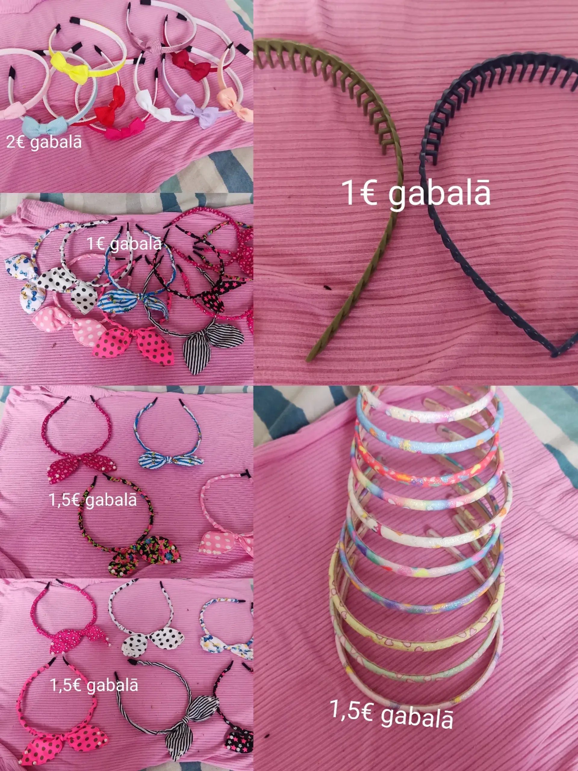 First photo of listing: Girls' hair accessories A wide range of girls' hair accessories: hair elastics, hairbands and hairpins