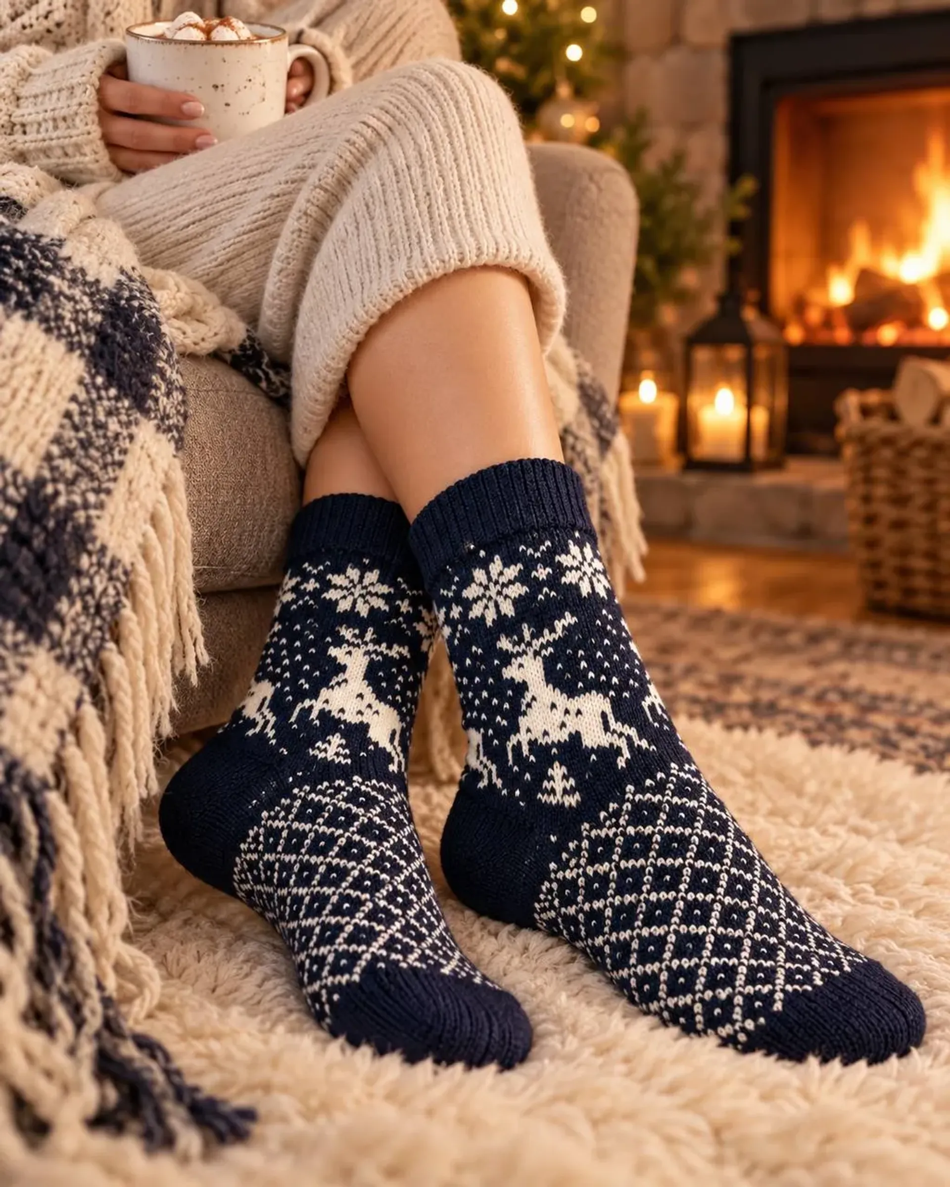 Socks with a Christmas pattern, photo 1 of 2